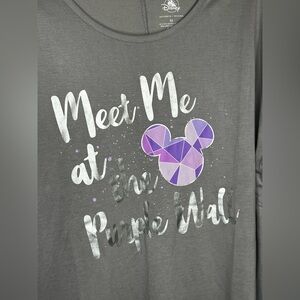 Disney Authentic Tomorrowland Meet Me At The Purple Wall Lightweight LongsleeveM